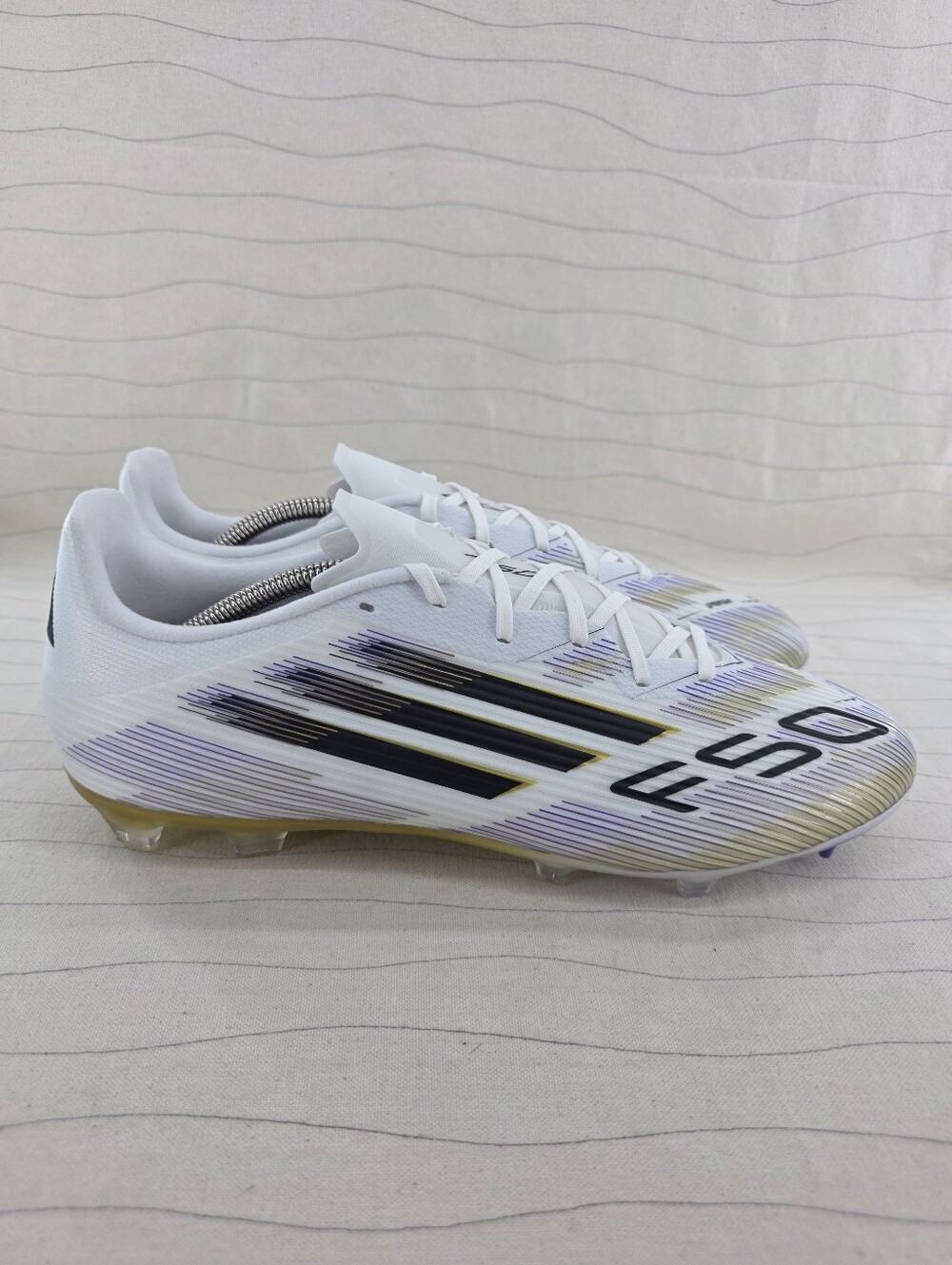 Adidas Mens F50 League FG/MG White Soccer Football Cleats Shoes JI0005 Sz 11.5